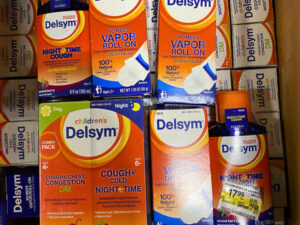 Delsym Kids and Adults Medicine Assorted Differents Sizes (60 Pcs Lot)