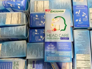 Excedrin Head Care Replenish +Sleep Dietary Supplement 2.0 Oz (60 Pcs Lot)