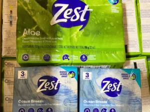 Zest Deodorant Bar Soap Aloe Vera and Ocean Breeze Different Sizes (28 Pcs Lot)